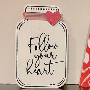 Follow Your Heart wooden Jar
